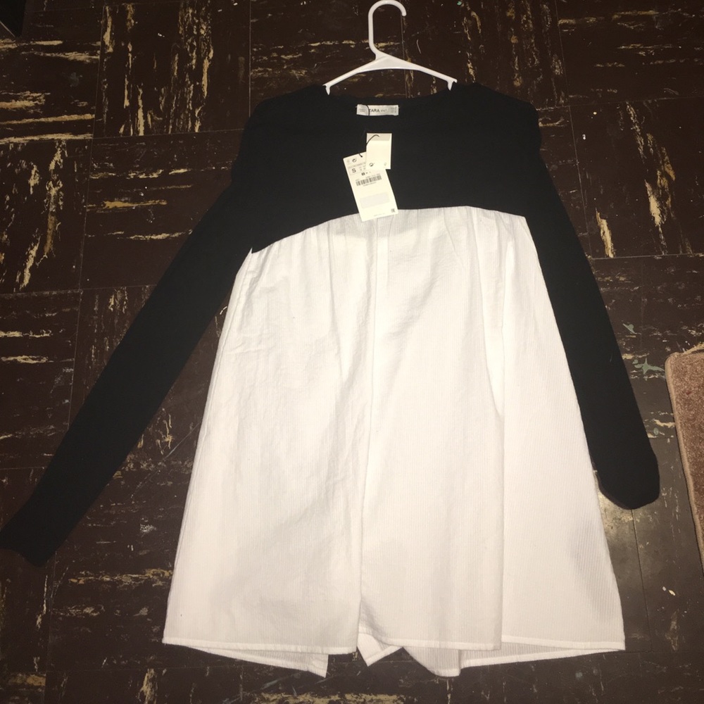 Black and white Zara shirt